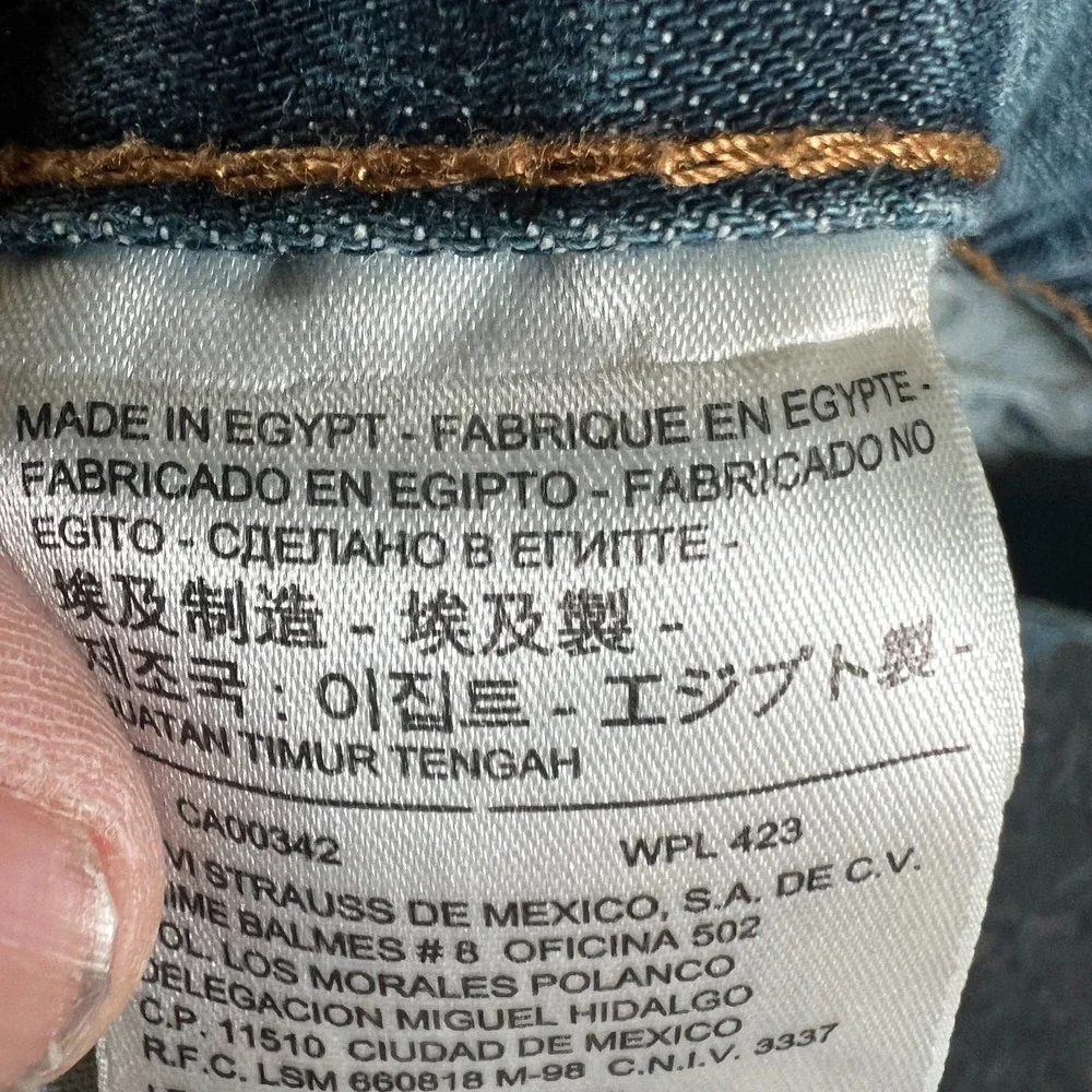 Levi's 559 Jeans Mens‎ 40X29 Blue Denim Cotton Mid Rise Relaxed Fit Straight Leg